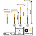 SET RULLO IN MICROFIBRA CON MANICO ALLUNGABILE