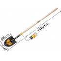 PALA A PUNTA MANICO LEGNO 145CM