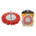 SPAZZOLA CIRCOLARE CON FILO ONDULATO NYLON E GAMBO Ø 75 MM