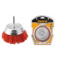 SPAZZOLA A TAZZA CON FILO ONDULATO NYLON GAMBO D.50 MM BL