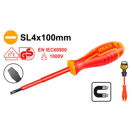 CACCIAVITE ISOLATO SL4X100MM