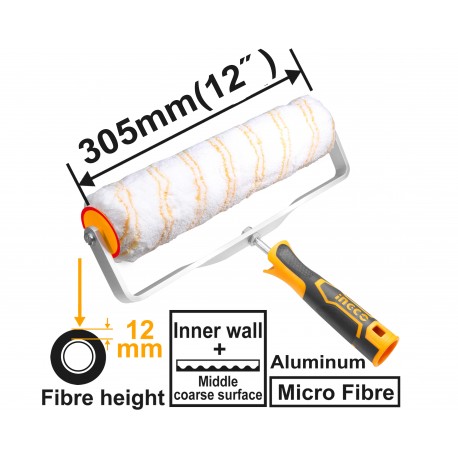 RULLO MICROFIBRA 30,5CM H.12MM C/MANICO