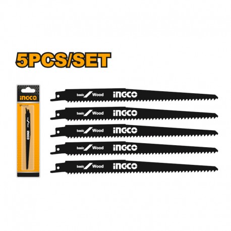 SET 5 LAME RICAMBIO PER LEGNO 6TPI PER SEGHETTO GATTUCCIO