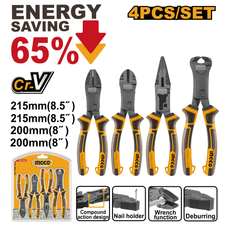 SET 4 PINZE DA 200MM/215MM