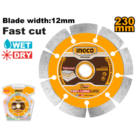 DISCO DIAMANTATO 230MM - LAMA 12MM