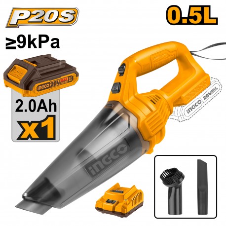 ASPIRAPOLVERE/ASPIRABRICIOLE CON BATTERIA 20V 0,5L