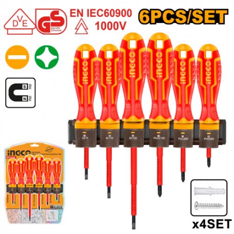 SET 6PZ CACCIAVITE ISOLATI