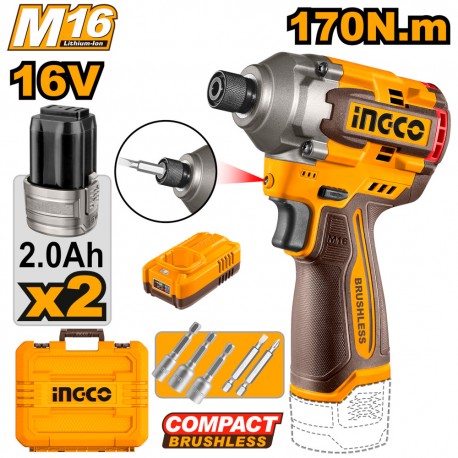 AVVITATORE AD IMPULSI 170N.m A BATTERIA 16V