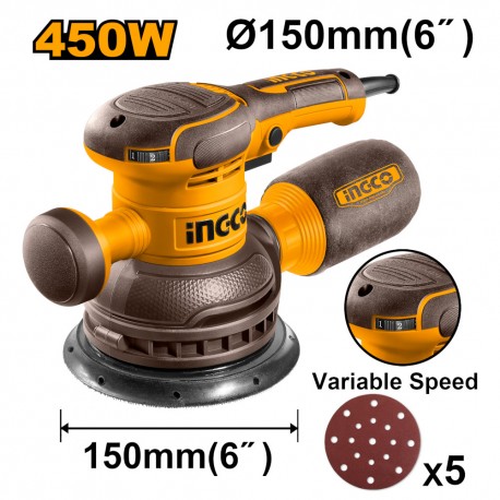 LEVIGATRICE ROTANTE 450W CON 5PZ CARTA ABRASIVA