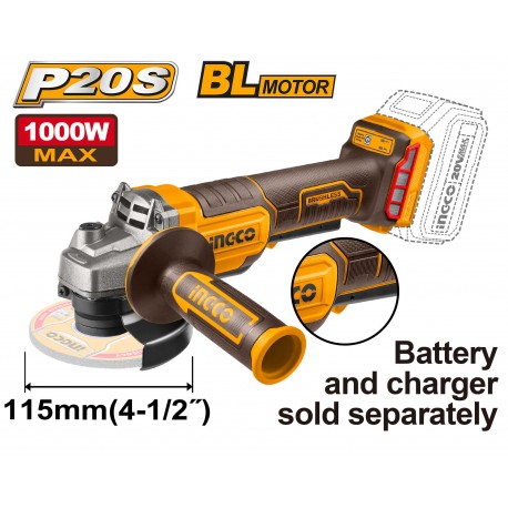 SMERIGLIATRICE ANGOLARE 20V D.115MM NUDO