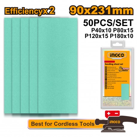 SET 50PZ CARTA ABRASIVA  90X231MM