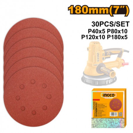 SET 30PZ CARTA ABRASIVA 180MM