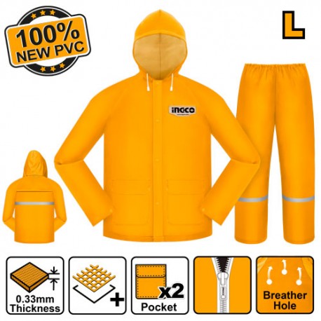 COMPLETO IMPERMEABILE GIALLO MIS. L