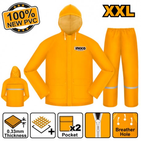 COMPLETO IMPERMEABILE GIALLO MIS. XXL
