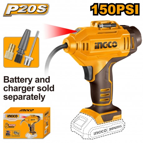 COMPRESSORE A BATTERIA PER AUTO 10,34 BAR NUDO
