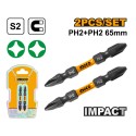 SET 2PZ CACCIAVITI BIT 65CM MAGNETICO PH2+PH2
