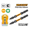 SET 2 PZ CACCIAVITI BIT 65 CM MAGNETICO PH2+SL6