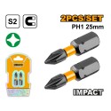 SET 2PZ CACCIAVITI BIT 25 MM MAGNETICO PH1