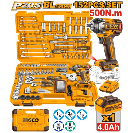 VALIGETTA 152 PZ CON AVVITATORE CIWLI2050, BATTERIA E CARICABATTERIA