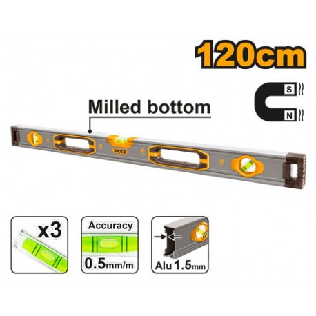 LIVELLA CON MAGNETI 120 CM
