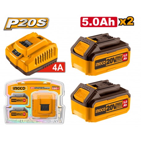 KIT 2 BATTERIA + CARICABATTERIE 5Ah (FBLI2003 + FCLI20411E)
