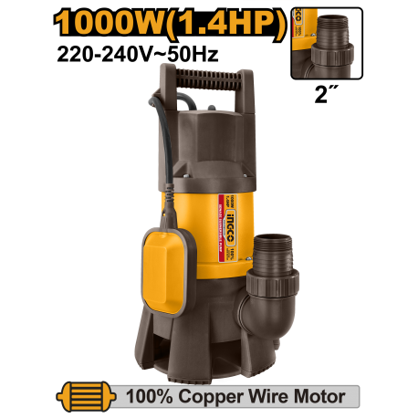 POMPA IMMERSIONE ACQUE SPORCHE 1000W
