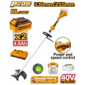 DECESPUGLIATORE 40V CON 2 BATTERIE 4,0AH