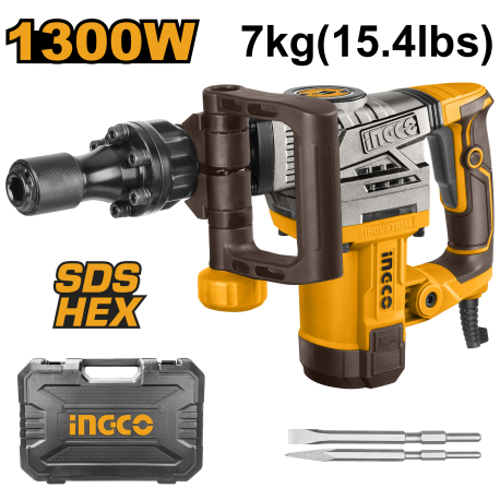 MARTELLO DEMOLITORE 1300W CON 2 SCALPELLI