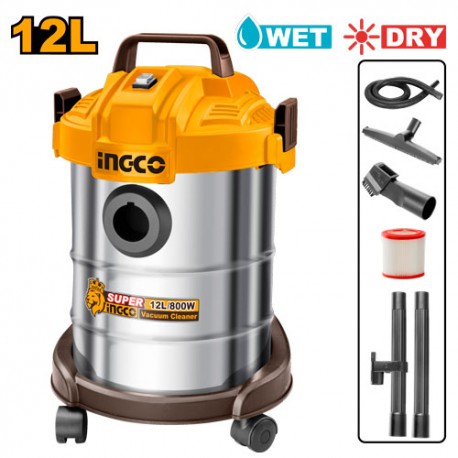 ASPIRAPOLVERE-LIQUIDI INOX 12L 800W
