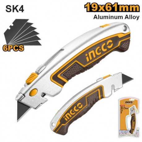 CUTTER PROFESSIONALE 19X61MM CON 6 LAME TRAPEZIO