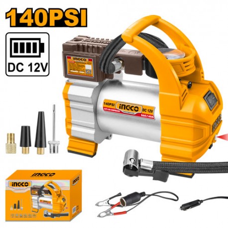 COMPRESSORE AUTO 12V 10A  140 PSI 35L/MIN