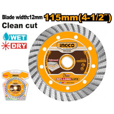 DISCO DIAMANTATO TURBO CORONA CONTINUA 115MM - LAMA 12MM