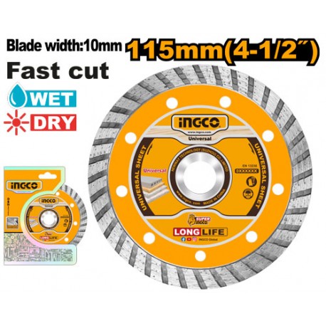 DISCO DIAMANTATO TURBO CORONA CONTINUA 115MM - LAMA 10MM