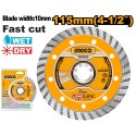 DISCO DIAMANTATO TURBO CORONA CONTINUA 115MM