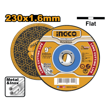 DISCO TAGLIO PER METALLO 230X1,6MM