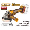 SMERIGLIATRICE BRUSHLESS 1000W D115MM NUDA