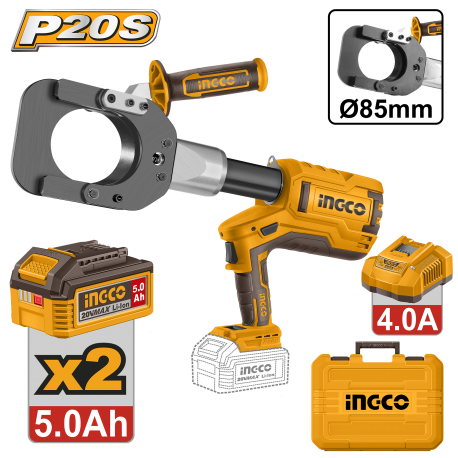 TAGLIACAVI IDRAULICO D85MM CON 2 BATTERIE 5Ah E CARICABATTERIA