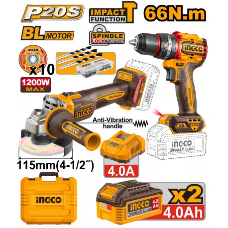 KIT CAGLI212025E + CIDLI206681 CON 2 BATTERIE