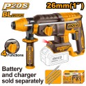 MARTELLO DEMOLITORE BRUSHLESS 20V 26MM 4 FUNZIONI NUDO
