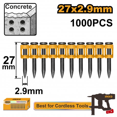 SET 1000PZ CHIODI A SPARO CONTINUO PER CCNLI9005