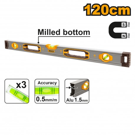 LIVELLA CON MAGNETI 120 CM