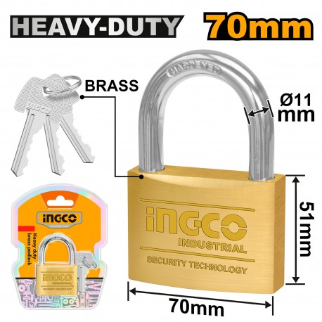 LUCCHETTO AD ARCO OTTONE 70MM