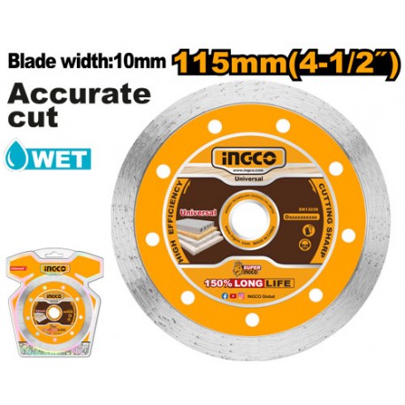 DISCO DIAMANTATO CORONA CONTINUA 115MM A UMIDO