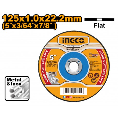 ( CONF 25PZ ) DISCO DA TAGLIO X METALLO 125X1MM