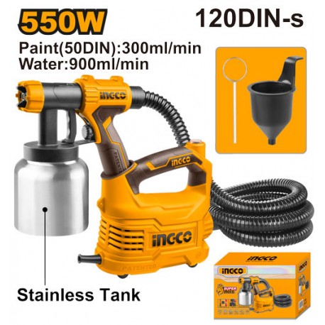 AEROGRAFO ELETTRICO 550W CON SERBATOIO INOX