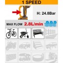 IDROPULITRICE A BATTERIA 24,8BAR 20V NUDO
