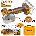 MINI SMERIGLIATRICE 76MM CON 3 DISCHI ABRASIVI E VALIGETTA
