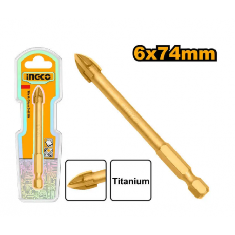 PUNTA DA TRAPANO PER PIASTRELLE E VETRO 6X74MM