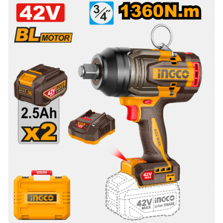 AVVITATORE BRUSHLESS 1360N.M 42V A BATTERIA