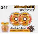 SET 2 PEZZI DI LAME DA SEGA TCT 165MM